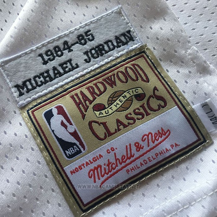 Camiseta Chicago Bulls Michael Jordan NO 23 Hardwood Classics 1984-85 Blanco